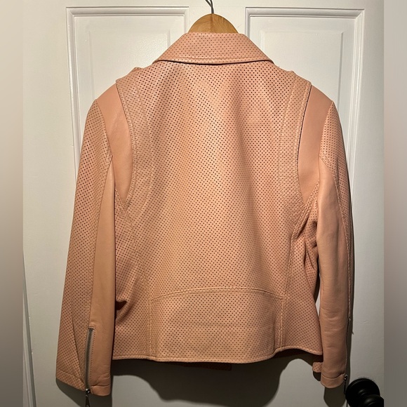 Rebecca Minkoff Blush Lambskin Leather Jacket - Picture 3 of 10